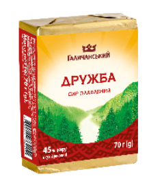 Сир плавлений скибковий Галичанський Дружба 45% 70 г